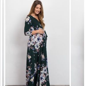 Pinkblush maternity and nursing maxi wrap dress